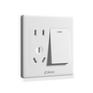 TEP国际电工86白色一开多控5五孔插座暗装1开中途三控3联开关面板