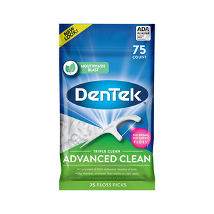 德泰克Dentek进口牙线棒含氟超细家庭装薄荷味圆线正品旗舰店成人