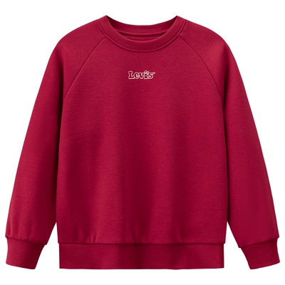 【新年马年】李维斯男童红色卫衣加绒儿童套头衫2026拜年过年衣服