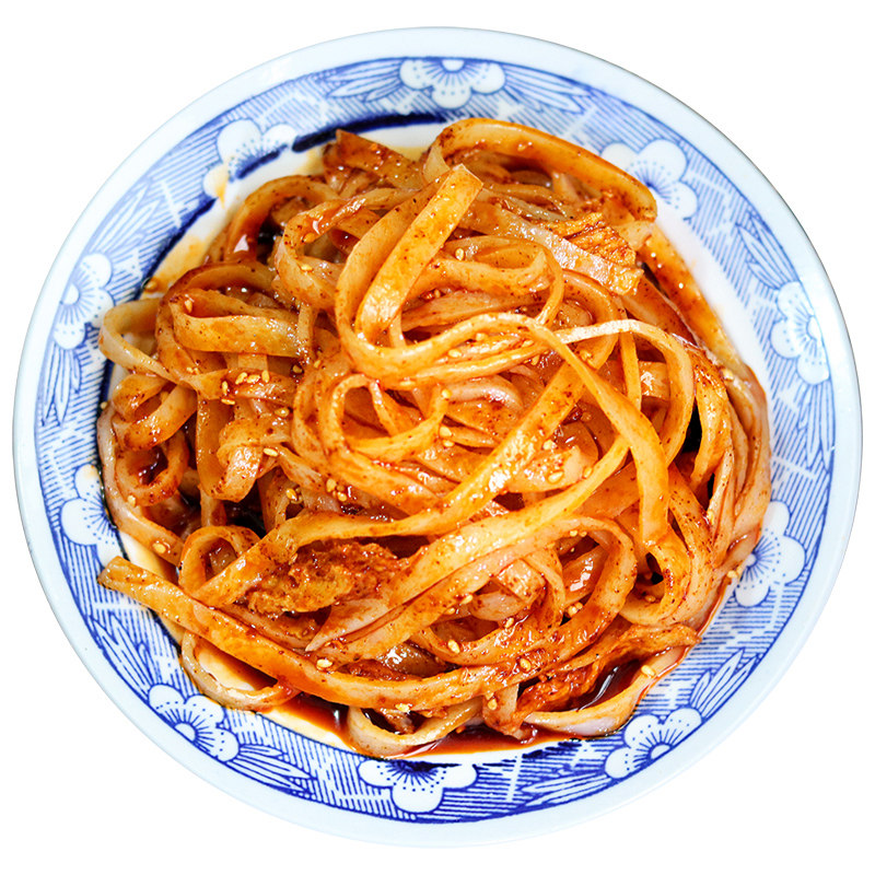 秦兜陕西宝鸡岐山擀面皮酸辣味凉皮西安特产小吃速食真空袋装包邮