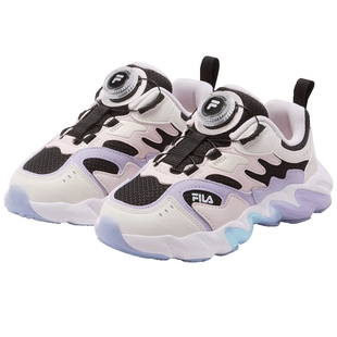 FILA斐乐儿童童鞋运动鞋子2025冬季新款男女小童旋钮扣闪灯鞋蕨草