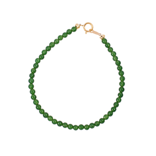 赛赛莉安简约轻奢新中式复古绿玉髓14K包金手链气质百搭高级感女