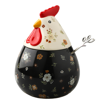 舍里家用手绘陶瓷调料收纳罐子