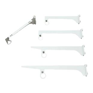 AA柱步入式金属衣柜 白色双卡脚圆管挂衣层板支架配件 可调节拆装