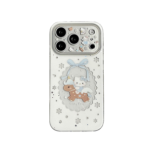 ins韩风蝴蝶结骑马KT猫适用17promax手机壳iphone16pro新款15高级感14小众13女17双层全包防摔保护套pm个性