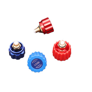 可视液加氟表三通阀空调冷媒压力表配件视窗开关阀芯把手盖排气阀