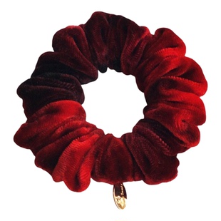 Velvet绒玫瑰发圈红色真丝丝绒冬春秋大中小号头绳发饰高级闪耀
