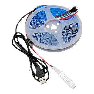 5V低压单色流水跑马追光灯带USB遥控婚庆广告招牌氛围流星雨灯条