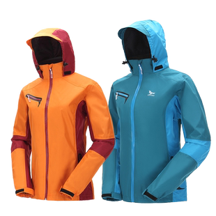 EUSEBIO春秋户外男女防水透气单层冲锋衣情侣款登山服冲锋衣外套