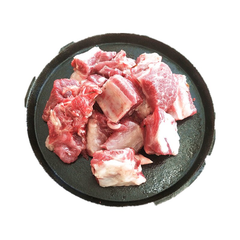 已切小块农家黑猪肋排骨子排