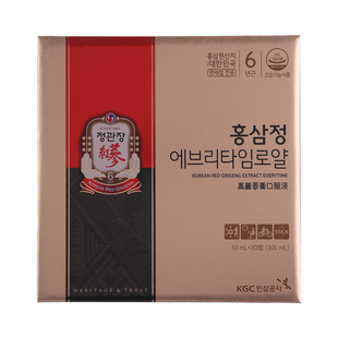 韩国直邮正官庄红参液6年根高丽参口服液红参浓缩液10ml*30条