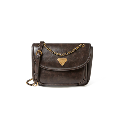 15mins剑桥包链条包咖色复古小包