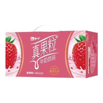 蒙牛真果粒草莓味250g*12盒