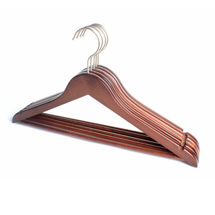 木质衣架家用挂衣无痕木头加厚防滑加宽服装店酒店衣架子衣柜撑子