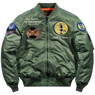 VIP冬季羽绒服男短款飞行员夹克加厚潮牌棒球服大码刺绣工装外套