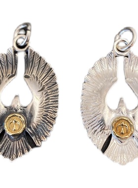 店主推荐全手工制作纯银飞鹰吊坠