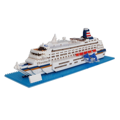日本nanoblock客船飞鸟微型迷你积木建筑小颗粒拼装收藏玩具礼物