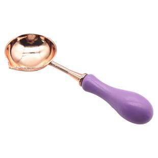 【火漆勺】木柄火漆印章勺子火漆熔炉专用勺火漆蜡粒融化勺