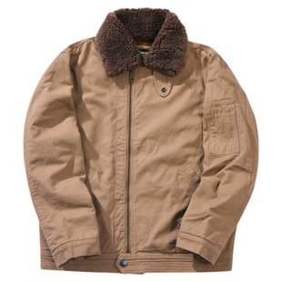 经典复刻RL 美式复古保暖加厚加绒B15飞行员夹克外套男阿美咔叽