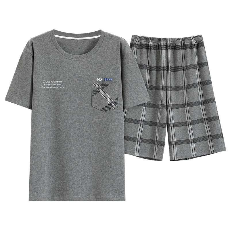 夏季男士睡衣套装短袖家居服薄款