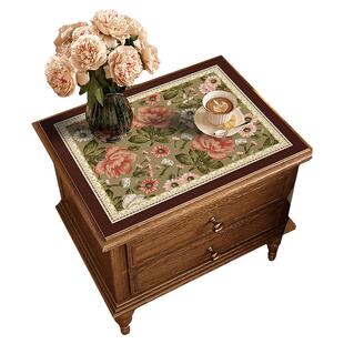 美式复古床头柜皮革防尘垫防水防油盖布梳妆台防污垫布洗衣机罩垫