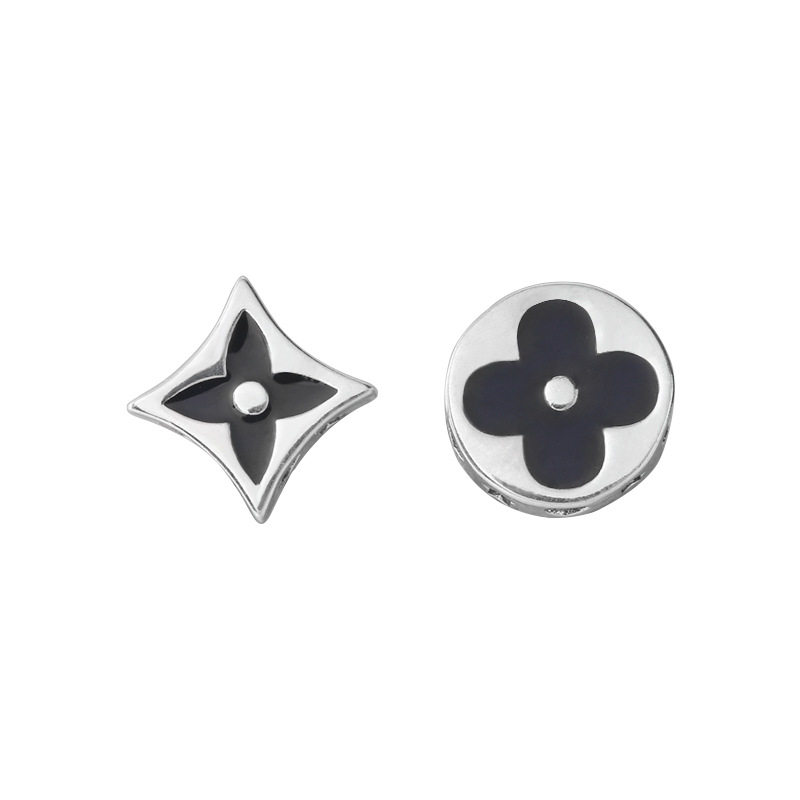S925纯银碎冰冰四叶草老花手链
