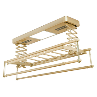 隐形晾衣架电动嵌入式暗藏智能语音遥控升降家用阳台自动衣架单杆