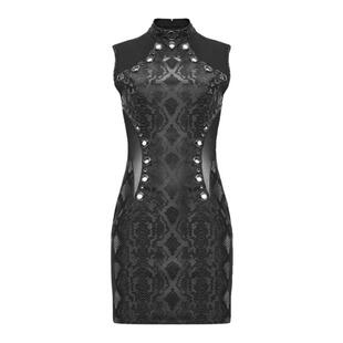 小破亚文化 PUNK RAVE pr朋克状态原创小众女装 蛇纹包臀连衣裙