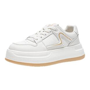 依思q厚底小白鞋女款2026新款春季爆款轻便百搭鞋子增高休闲板鞋