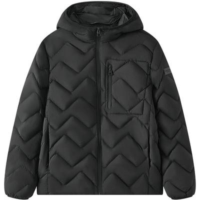 Marc O'Polo/MOP冬季新款简约菱形格大口袋中厚羽绒服男保暖外套