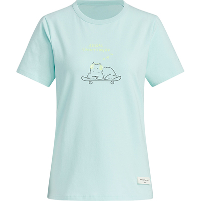 Adidas/阿迪达斯正品W GFX Z TEE女士圆领简约短袖T恤JN6661