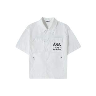【斜纹牛津 挺括有型】CNC男装奥莱夏季短袖休闲服轻薄衬衫外套男