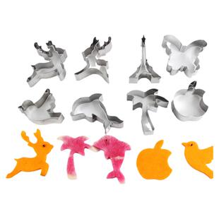 不锈钢果蔬雕刻模具动物盘饰压花厨房摆盘创意造型工具西瓜皮DIY