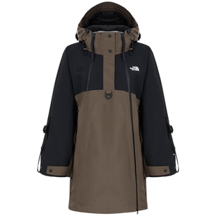 北面UE设计师款女中长冲锋衣A字型硬壳外套防水TheNorthFace|8E78