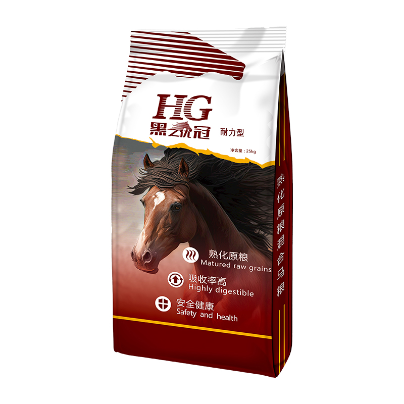 马驹哺乳母马种公马专用熟化精补马粮饲料黑之优冠厂家直销