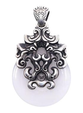 原创如银似玉吊坠欲望车间情侣银