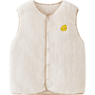 迷你巴拉巴拉男童女童打底背心冬季新款儿童宝宝家居毛绒保暖马甲
