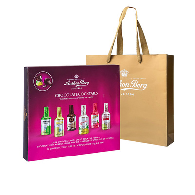 爱顿博格经典鸡尾酒酒心黑巧克力12支礼盒送女友年货节礼盒送亲友