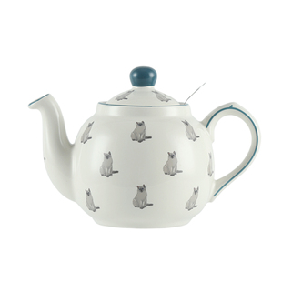 LondonPottery猫咪英国陶瓷茶壶带滤网英式下午泡茶壶可爱高颜值