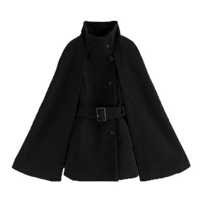 日本直邮日潮 GRL 带腰带高领斗篷外套 ze749长袖