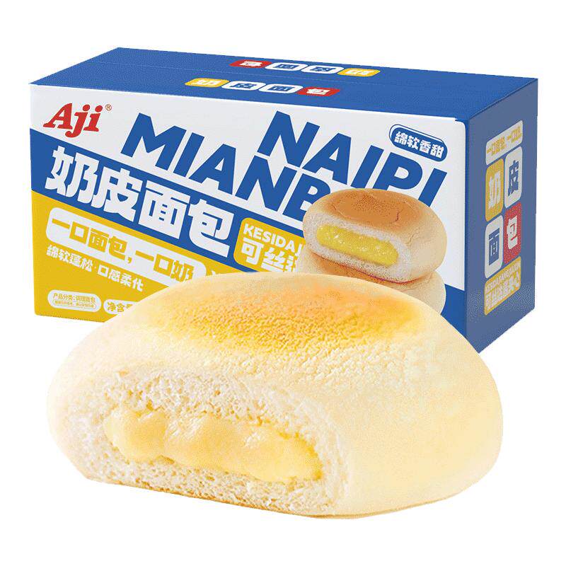 Aji奶皮夹心面包糕点零食整箱