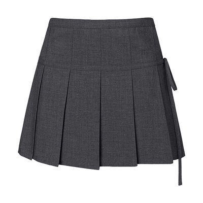 RAIVE百褶裙灰色学院半身裙