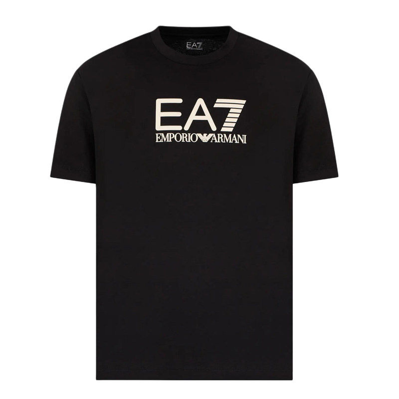 EA7系列男士蓝色全棉短袖T恤