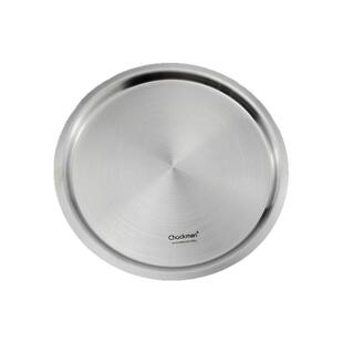 chockmen18/10不锈钢锅盖平盖304保鲜盖杯盖无柄盖子16182024cm