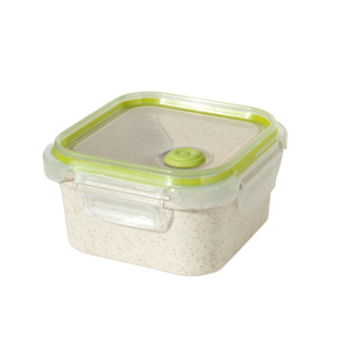 麦秸秆饭盒微波炉专用可加热餐盒上班族杂粮收纳盒带盖方形保鲜盒