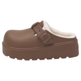 朴西棉拖鞋皮面防水居家女款家居室内防滑保暖软底2026秋冬季男