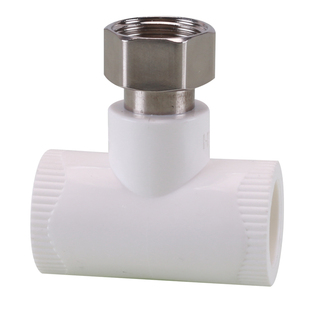 家用热水器PPR加厚不锈钢内丝活结直通弯头三通4/6分热熔水管配件