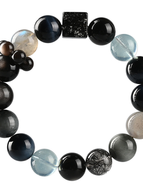 【玄曜承财】天然黑发晶招财手链