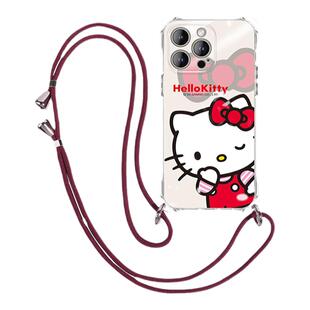 hellokitty苹果15Promax手机壳iPhone13斜挎套16Pro苹Plus网红pormax高级感ipone全包爆款小众十三pm带手腕绳