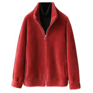 羊剪绒大衣女2025冬新短款加厚保暖气质海宁羔羊毛毛颗粒皮草外套